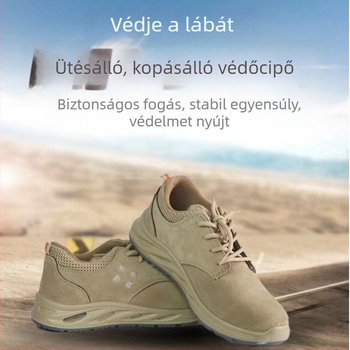 Munkavédelmi munkacipő, ütés- és perforáció elleni védelem, 6KV szigetelés, műanyag orr rész, velúr felsőrész, lélegző és kopásálló