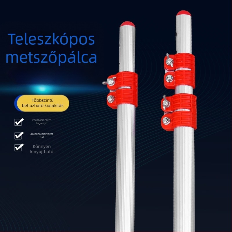 Teleszkópos metszőpálca alumíniumötvözetből, vastított kivitel, többfunkciós magaslatra tervezett kerti eszköz