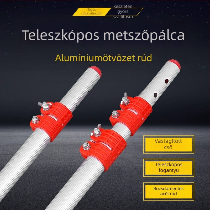 Teleszkópos metszőpálca alumíniumötvözetből, vastított kivitel, többfunkciós magaslatra tervezett kerti eszköz