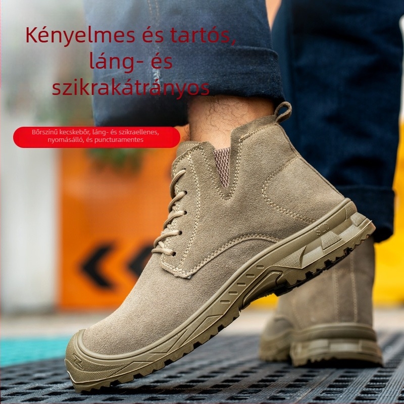 Magas szárú védőmunkacipő – ütésálló, perforáció-ellenálló, csúszásmentes, szigetelt, hegesztési biztonság