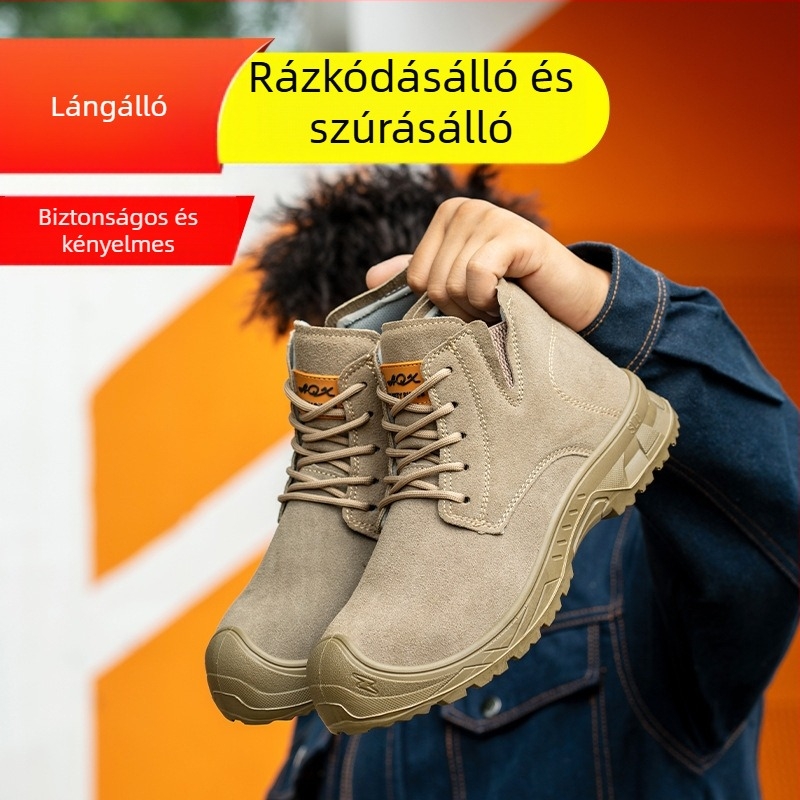 Magas szárú védőmunkacipő – ütésálló, perforáció-ellenálló, csúszásmentes, szigetelt, hegesztési biztonság