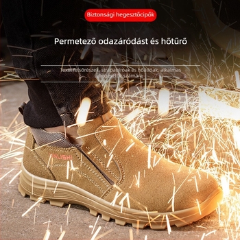 Acélorrú biztonsági cipő, 6 kV szigetelés, perforáció és zúzás elleni védelem, könnyű és kopásálló