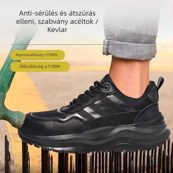Izolált védőmunkacipő ütés- és átszúrás elleni védelemmel, Kevlar középtalp, lélegző Fly-knit felsőrész, acél orr