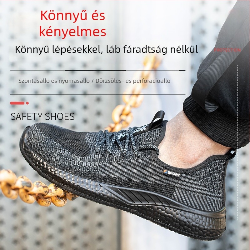 Biztonsági munkacipő, 6kV-szigetelés, ütés- és perforáció elleni védelem, tartós, lélegző, acél orrtalp