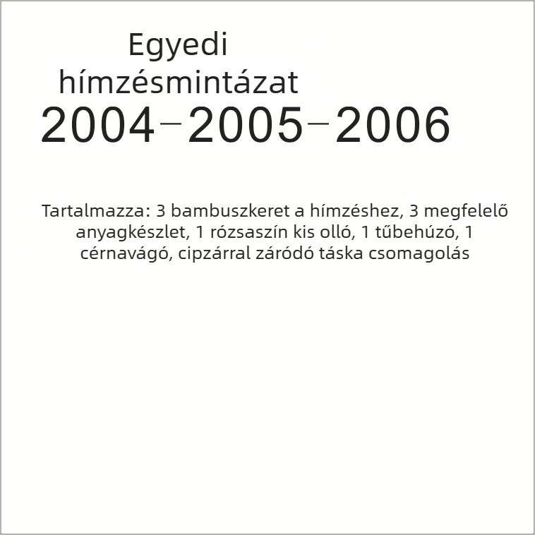 Nordic vászon hímzőkészlet virágos motívummal