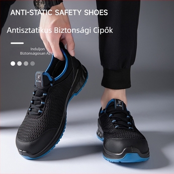 Haina acélorrú könnyű, lélegző munkavédelmi cipő Kevlar anyaggal, antisztatikus és szigetelt