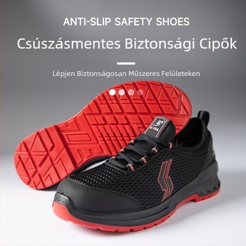 Haina acélorrú könnyű, lélegző munkavédelmi cipő Kevlar anyaggal, antisztatikus és szigetelt