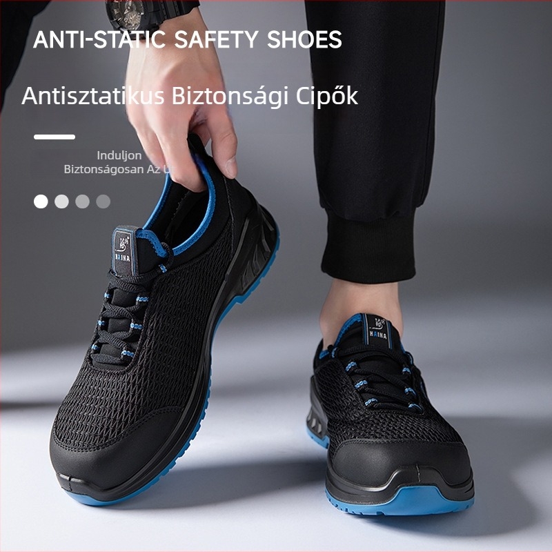 Haina acélorrú könnyű, lélegző munkavédelmi cipő Kevlar anyaggal, antisztatikus és szigetelt