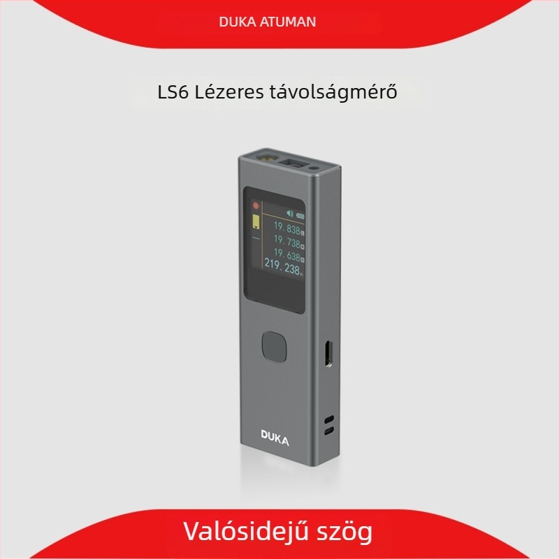 Duke LS6 lézeres távolságmérő – nagy pontosságú felület- és szögmérés, infravörös és digitális kijelző