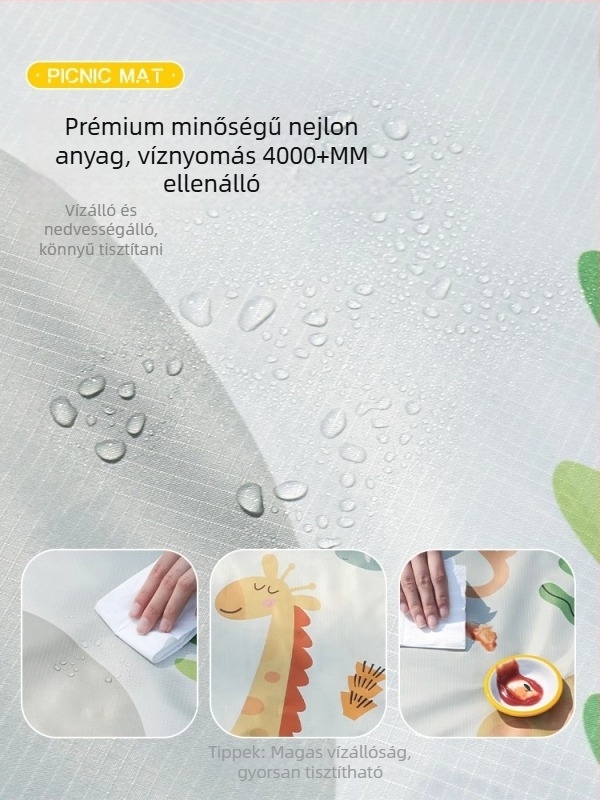 Mini piknik matrac Oxford anyagból, 170 g, 2–6 személyre, vízálló és homokálló, összecsukható