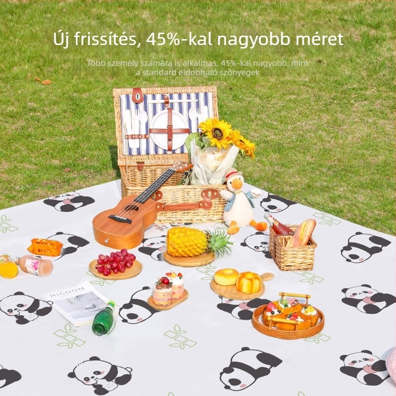 Egyszer használatos piknik matrac, nedvességálló és csúszásmentes, kültéri kempingezéshez, hordozható földmatrac, 4–6 személyre