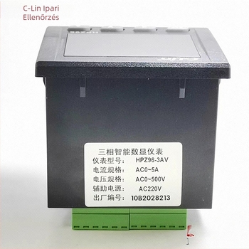 HPZ96-3AV Okos háromfázisú elektromos paraméter-mérő, áram és feszültség kijelző, A/B/C