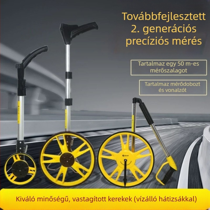 Kézben tolható mérőkerék mechanikus digitális kijelzővel kültéri méréshez