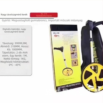 Kézi távolságmérő kerék digitális kijelzővel, kültéri használatra