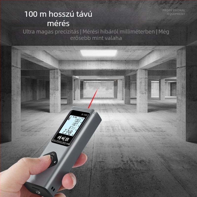 Három az egyben lézeres távolságmérő infravörös méréssel, keresztvonallal és Bluetooth szobatervező eszközzel