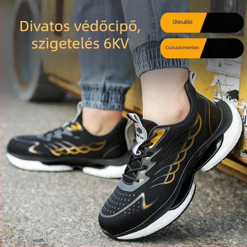 Munkavédelmi cipő izolációval, légáteresztő, perforáció elleni és ütésálló (Izoláció; Légáteresztő; Anti-perforáció; Ütésálló)