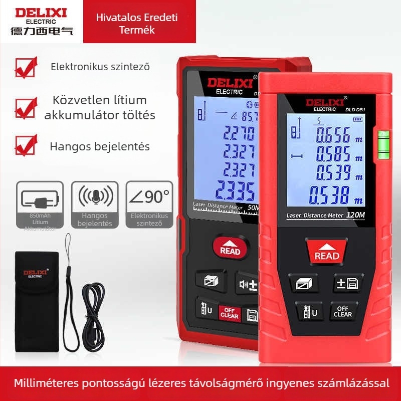 Delixi Electric Lézeres távolságmérő, infravörös nagy pontosság, DLD sorozat, ipari alkalmazás