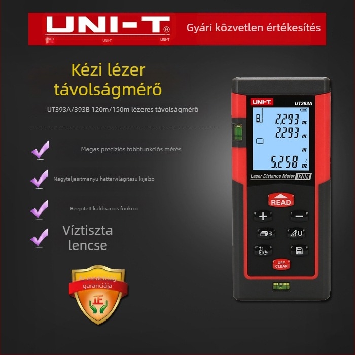 Uni-T Lézeres távolságmérő, Hordozható, Infravörös mérés, 100 m hatótávolság