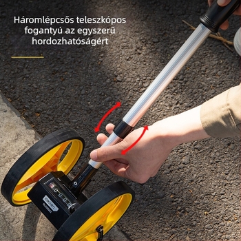 Deli kézi távolságmérő DL330062, mérési tartomány 099999.9m, pontosság 5%mm