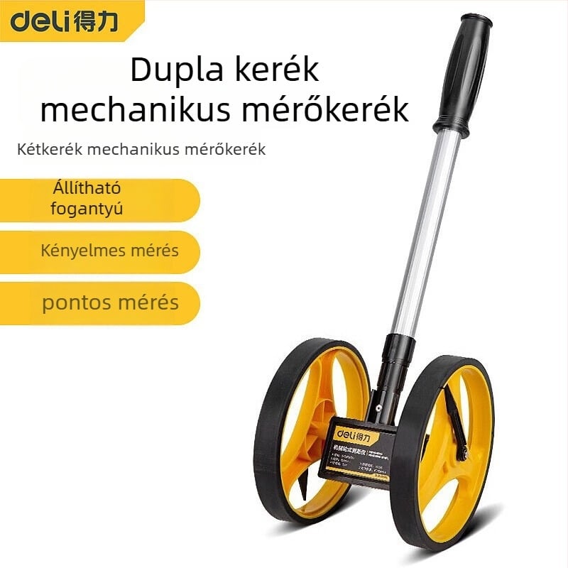 Deli kézi távolságmérő DL330062, mérési tartomány 099999.9m, pontosság 5%mm