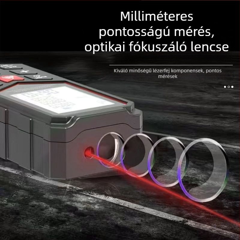 Infravörös, kézi lézeres távolságmérő – nagy pontosságú beltéri, többfunkciós elektronikus mérőeszköz helyiségek mérésére