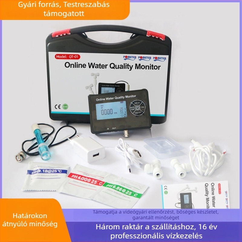 OT-01 Online vízminőség monitor – falra szerelhető többparaméteres TDS és pH analizátor