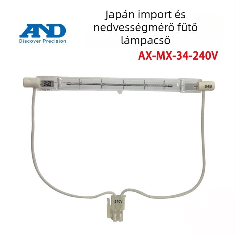 Nedvességmérőhöz tervezett halogénizzó AX-MX-34, 120-240V, 400W
