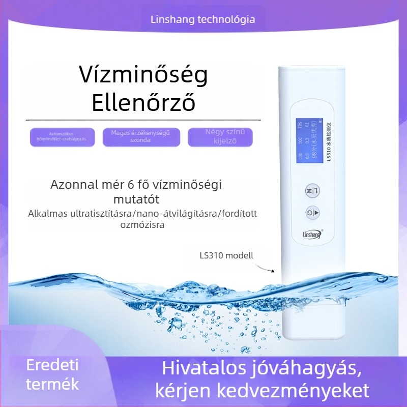 Linshang LS310 többparaméteres vízminőség-analizátor oldott oxigénnel, tartomány 0-100, felbontás 0.01, energiaellátás 1.5Vx2