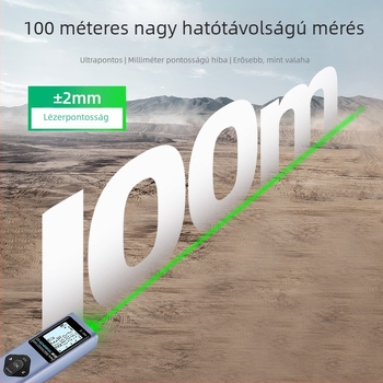 Magas pontosságú zöld lézeres távolságmérő, 3 az 1-ben digitális vonalzó, beltéri és kültéri méréshez, Bluetooth mérőeszköz