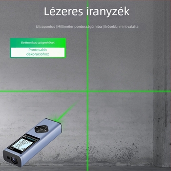 Magas pontosságú zöld lézeres távolságmérő, 3 az 1-ben digitális vonalzó, beltéri és kültéri méréshez, Bluetooth mérőeszköz
