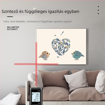 MH sorozatú lézeres távolságmérő Bluetooth-kapcsolattal, 50 mérés memóriával, 40/60/80/100 m hatótávolság