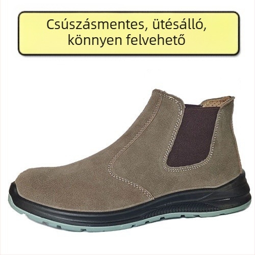 Hegesztővédő cipő slip-on, acélorrvédővel, légáteresztő, ütésálló és perforáció elleni, könnyű