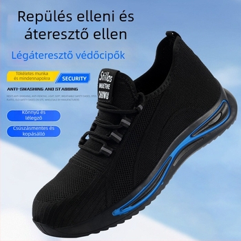 Munkavédelmi cipő fly-szövésű felsőrészével, acél orral, perforáció elleni védelemmel, lélegző EVA talppal
