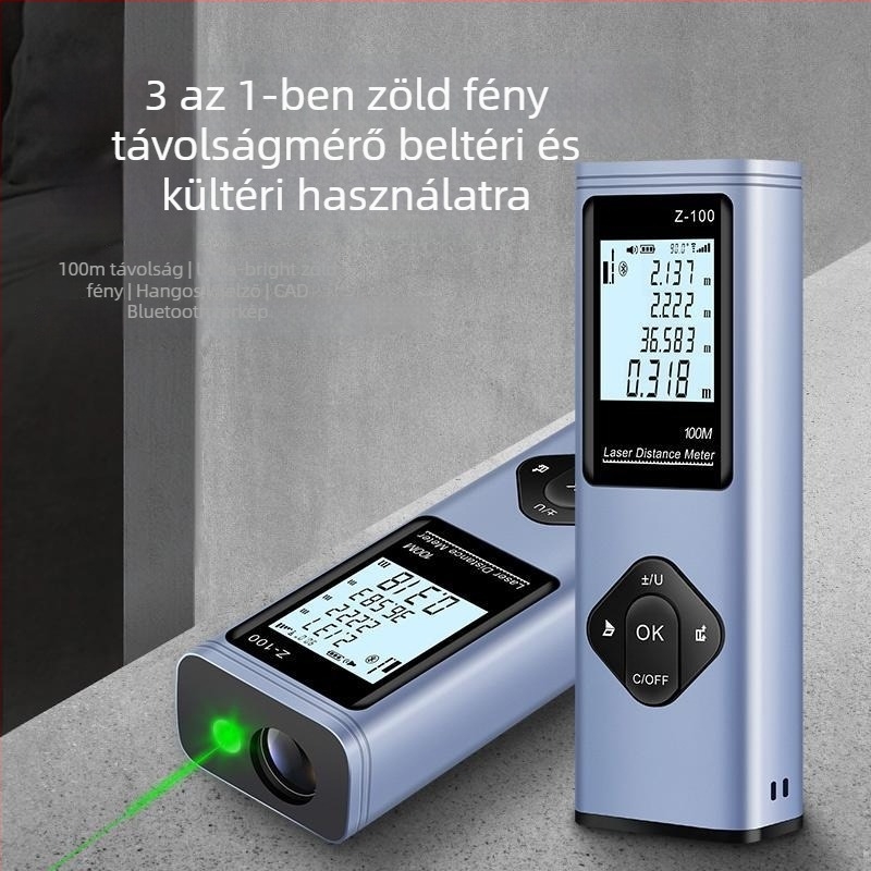 Lézer távolságmérő Bluetooth-kapcsolattal, digitális mérőeszköz CAD-rajzokhoz és helyiségméréshez