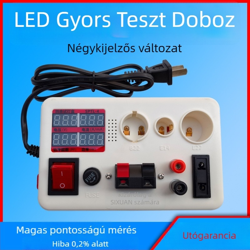 BLNK Quick test lamp — Többfunkciós teljesítménymérő eszköz, feszültségtartomány 0-300 V, áramerősség 5 A, pontosság A