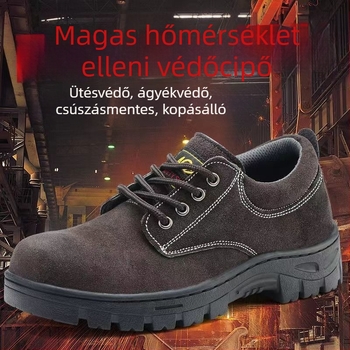 Zhenpeng Munkavédelmi cipő acélorrúval, ütés- és átszúrás elleni védelemmel, bőr felsőrész, alacsony fazon, modell 613, Zhenpeng