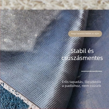 Bejárati ajtó szőnyeg — idegen alakú, gépi szövésű műanyag, mosható, mintázat: tájak, betűk és levelek