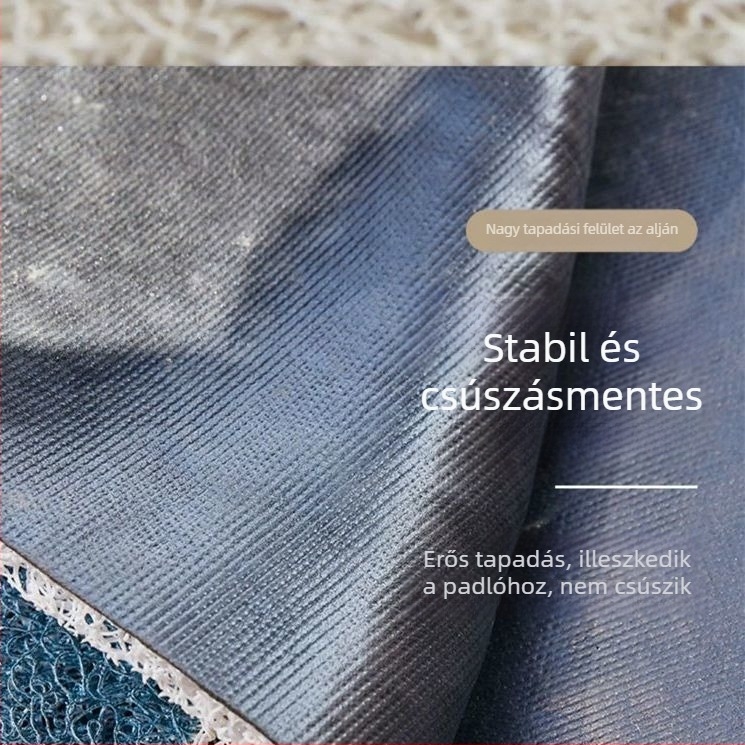 Bejárati ajtó szőnyeg — idegen alakú, gépi szövésű műanyag, mosható, mintázat: tájak, betűk és levelek