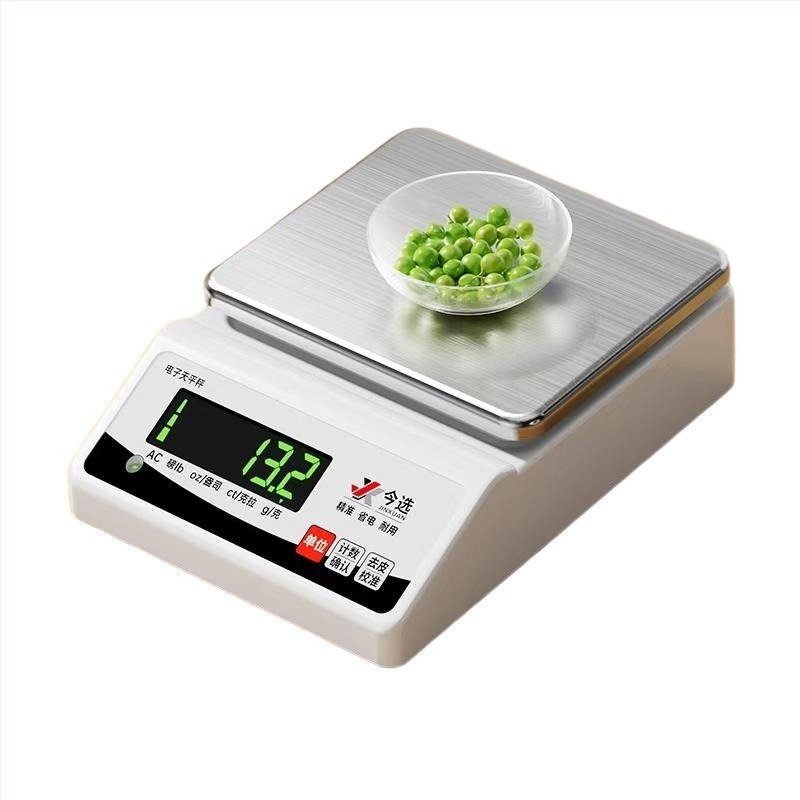 TB001 Elektronikus mérleg: 0,01 g pontosság, 5 kg teherkapacitás, minimális mérés 0,2 g, laboratóriumi használatra