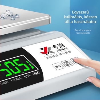 JX-TP0015 Pontossági mérleg, 0.001 g felbontás, mérési tartomány 1000-5000 g, ékszerek, gyógyászati anyagok és alkatrészek számára.