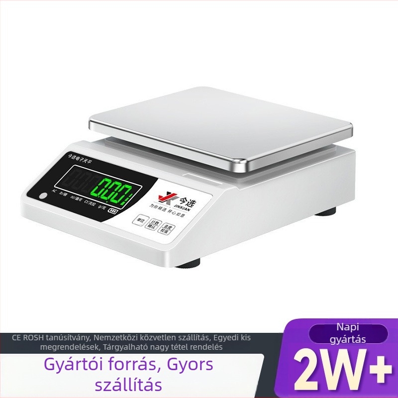 JX-TP0015 Pontossági mérleg, 0.001 g felbontás, mérési tartomány 1000-5000 g, ékszerek, gyógyászati anyagok és alkatrészek számára.