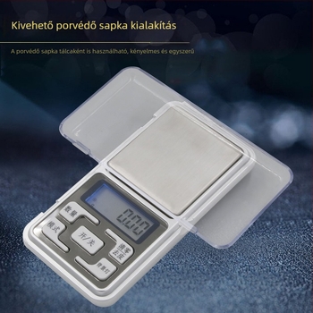 Pontos, hordozható ékszer mérleg – mini elektronikus mérleg, 0,01 g felbontás, zsebméretű mérleg teafűhöz és arany tárgyakhoz, 0,1 g lépés