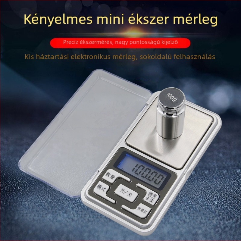 Pontos, hordozható ékszer mérleg – mini elektronikus mérleg, 0,01 g felbontás, zsebméretű mérleg teafűhöz és arany tárgyakhoz, 0,1 g lépés