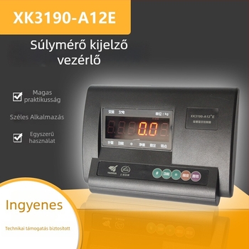 Súlyhíd kijelző, modell xk3190-A12+E; AC/DC kettős táplálás; 6-sávos LED kijelző; többfunkciós mérőeszköz; kapacitás 100T
