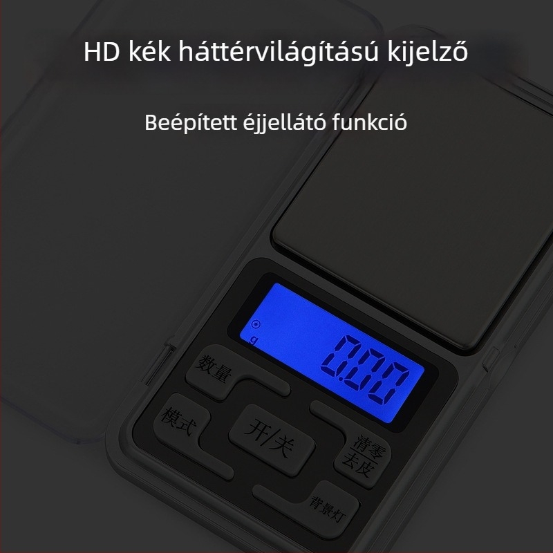 0,01 g pontosságú elektronikus mérleg – mini zsebméretű mérleg teához és ékszerekhez