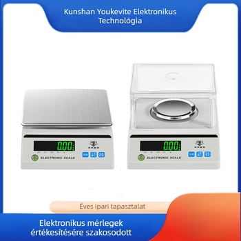 Laboratóriumi elektronikus mérleg, modell Yk-cz-c, kapacitás 500 g, felbontás 0.001 g, márka Kunshan Youkewit Electronic Technology