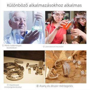 Magas pontosságú elektronikus mérleg 0.001 g – laboratóriumi, ékszer és gyógyszeranyag mérleg
