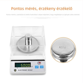Magas pontosságú elektronikus mérleg 0.001 g – laboratóriumi, ékszer és gyógyszeranyag mérleg