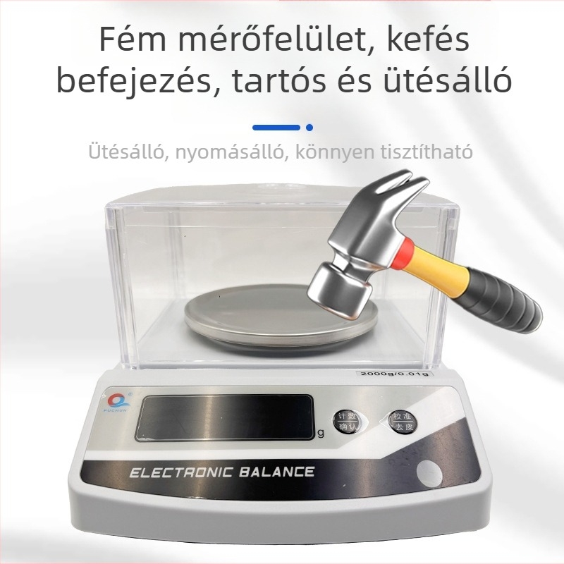 Pu Chun JE2002 Elektronikus mérleg – nagy pontosságú számoló mérleg, 0,1–60 kg tartomány, akkumulátoros működés