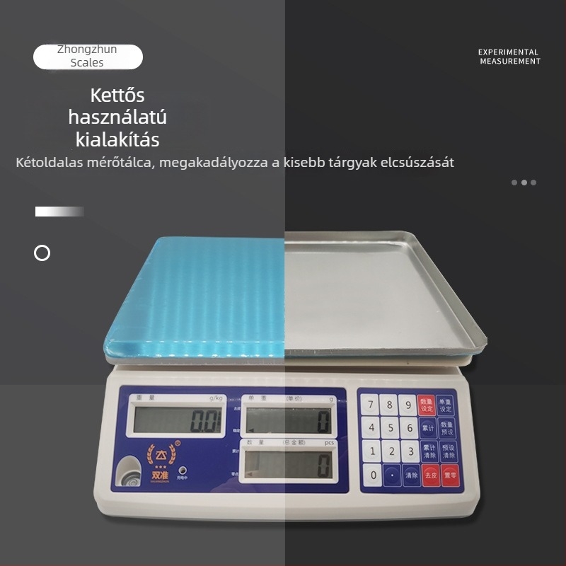 TSC-C digitális számoló mérleg, 30 kg teherbírás, 0,01 g pontosság, ipari elektronikus mérleg